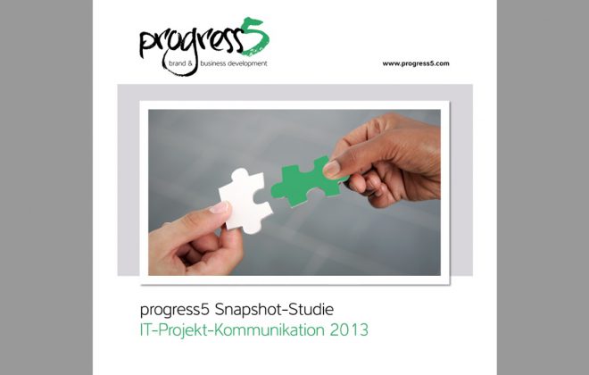 progress5 Snapshot-Studie IT-Projekt-Kommunikation 2013 nach persönlicher Befragung von CIOs, Geschäftsführern und IT-Projektleitern.